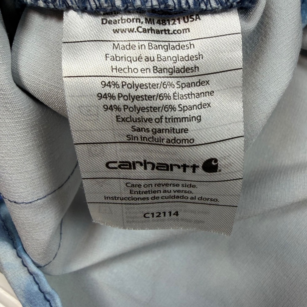 Carhartt Force Womens XL Scrub Top Blue Marble Galaxy Print Modern Fit C12114 - Picture 8 of 8